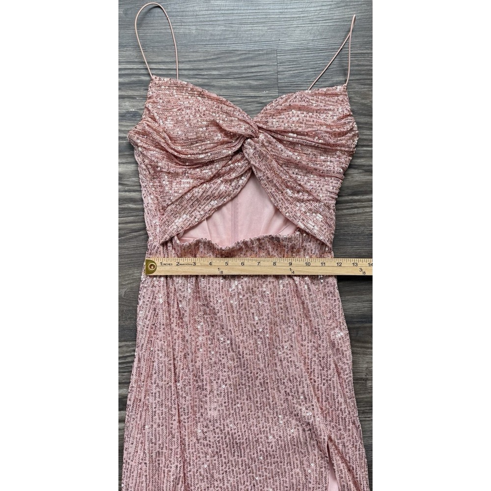 Prom Dress Gown Sparkle Slit Maxi Glam Old Money Fairycore Coquette Angelcore M - Picture 3 of 8